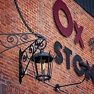 Ox and Stone Exterior Light and Signage